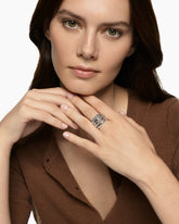 Crossover Five Row Ring in Sterling Silver, 17.5mm